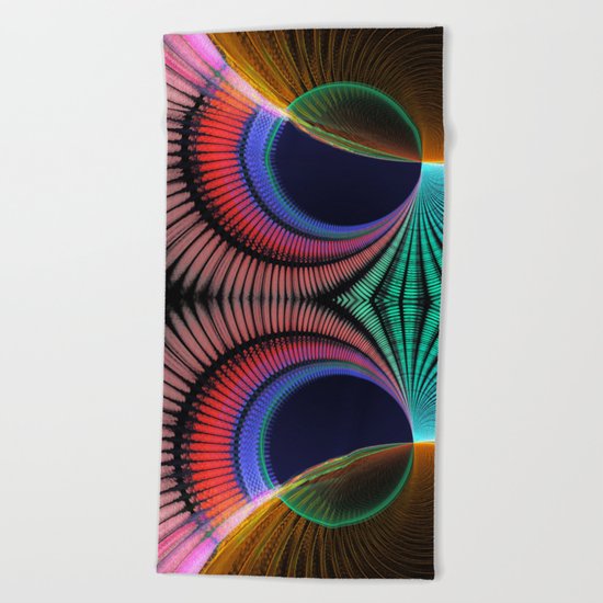 Groovy textured colourful abstract Beach Towel