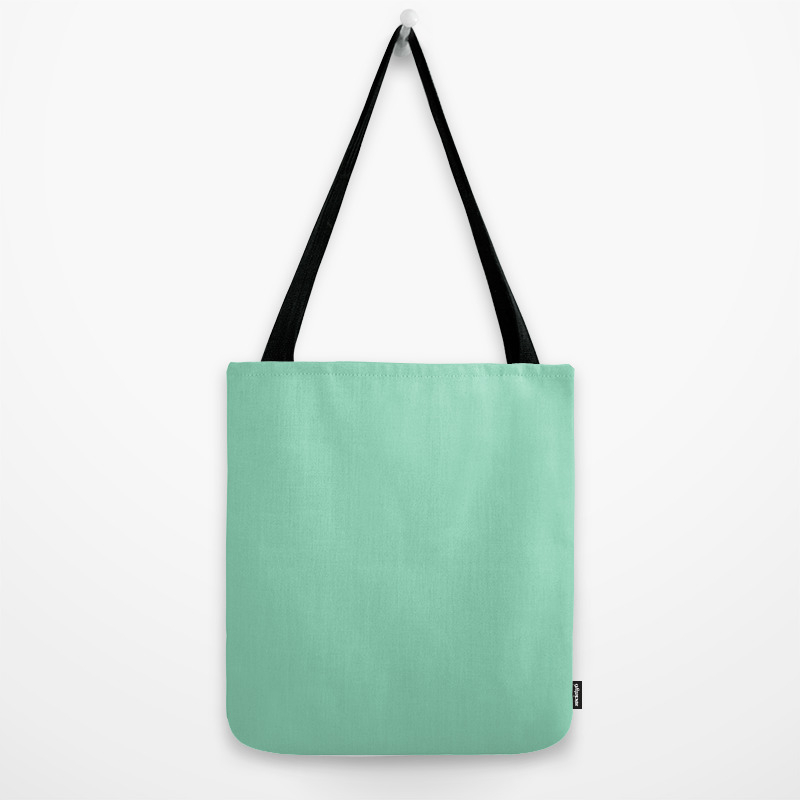 mint green tote bag