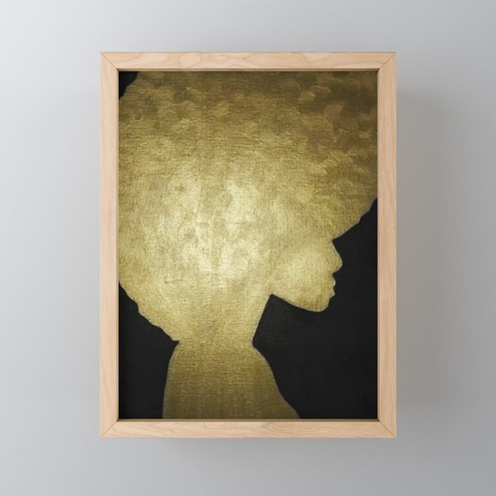 She is Gold Framed Mini Art Print