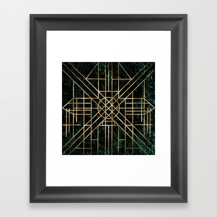 Art Deco design - velvet geo III Framed Art Print