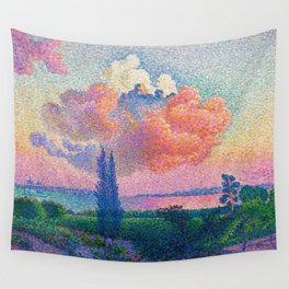 Henri Edmond Cross The Pink Cloud (1896) painting in high resolution  Wall Tapestry