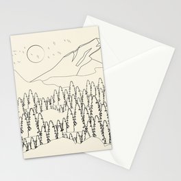 Line Wild Landscape 6 Stationery Card