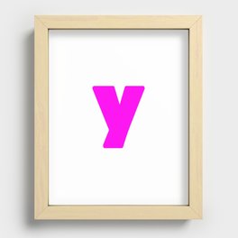 y (Magenta & White Letter) Recessed Framed Print