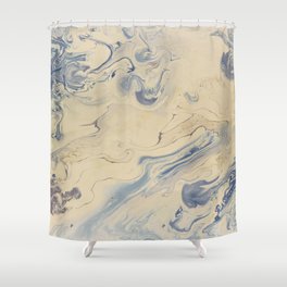 Abstract painting in fluid art technique Shower Curtain