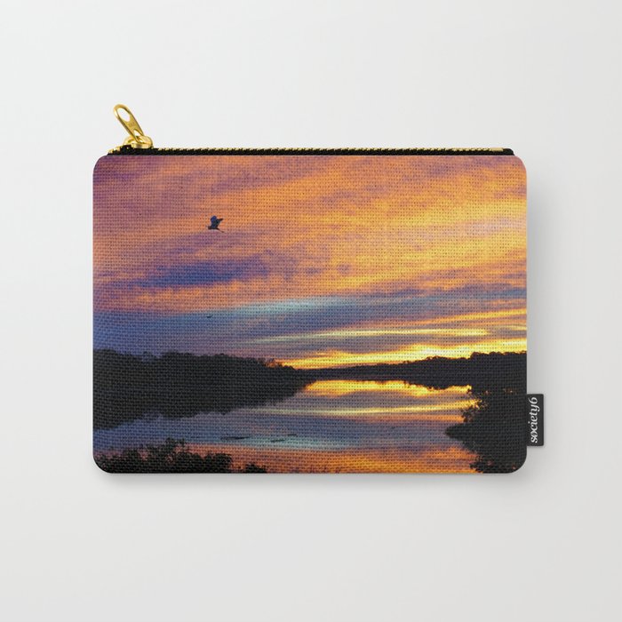Reflections Of Sunrise On Lake Manatee Series (3) Carry-All Pouch