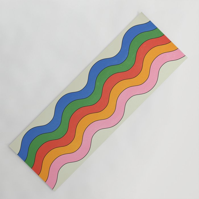 Retro Candy Waves Yoga Mat