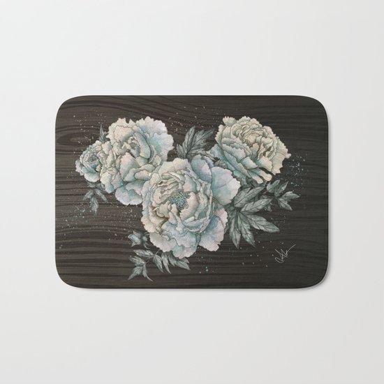 Peony Wood Bath Mat