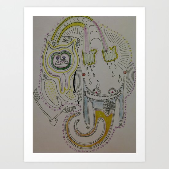 I don't care if the weatherman says it's going to rain Art Print