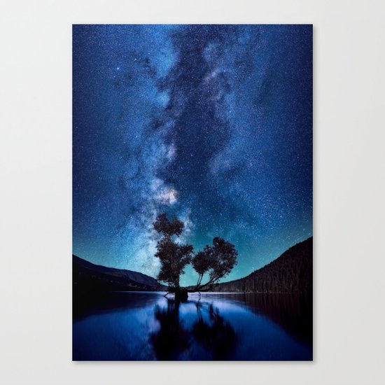 The World Above (Perfect Night Sky with Stars) Canvas Print