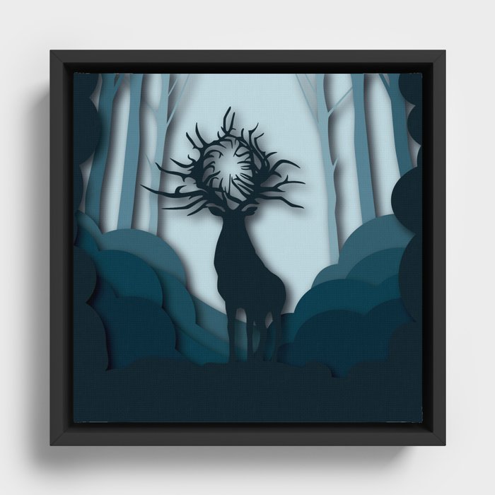 The stag Framed Canvas