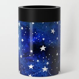 Magical Starry Night Sky Midnight Blue Cosmos Can Cooler
