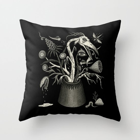 Fierce Bouquet Throw Pillow
