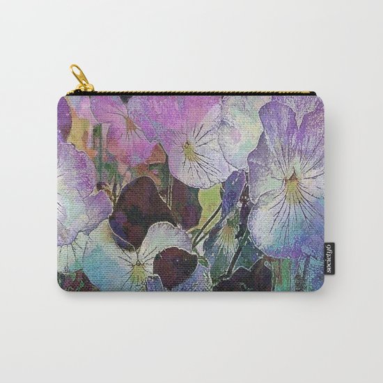 Pansies Purple Carry-All Pouch