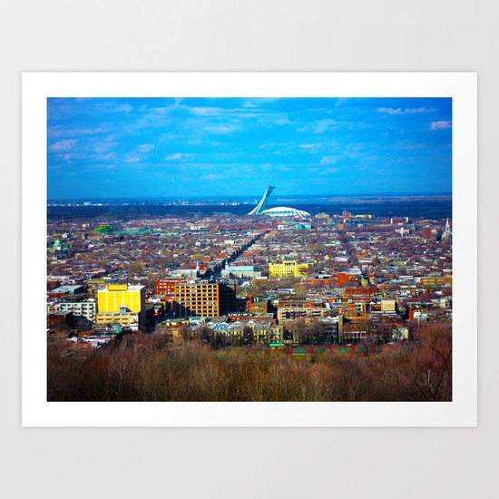 Montreal Skyline Art Print By Mangekkojones Society6