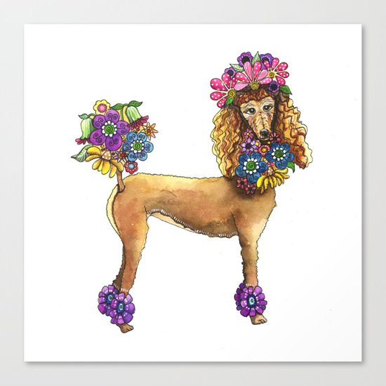 Poodle Dee Doo Canvas Print