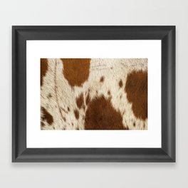 Pattern of a Longhorn bull cowhide. Framed Art Print