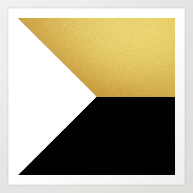 gold white black abstract