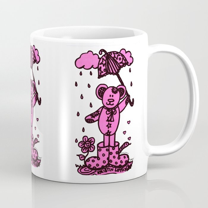 Pink Umbrella Bear! Coffee Mug