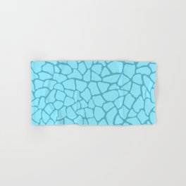 Mosaic Abstract Art Sky Blue Hand & Bath Towel
