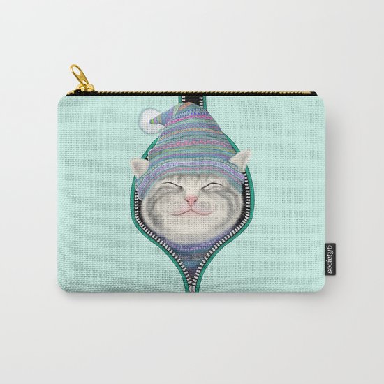 Cat in the zip Carry-All Pouch