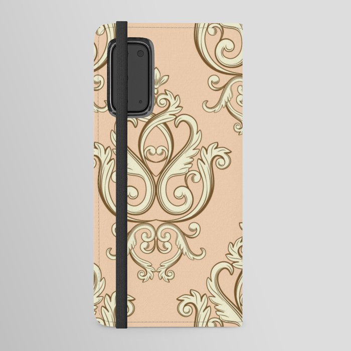 Pink damask Android Wallet Case