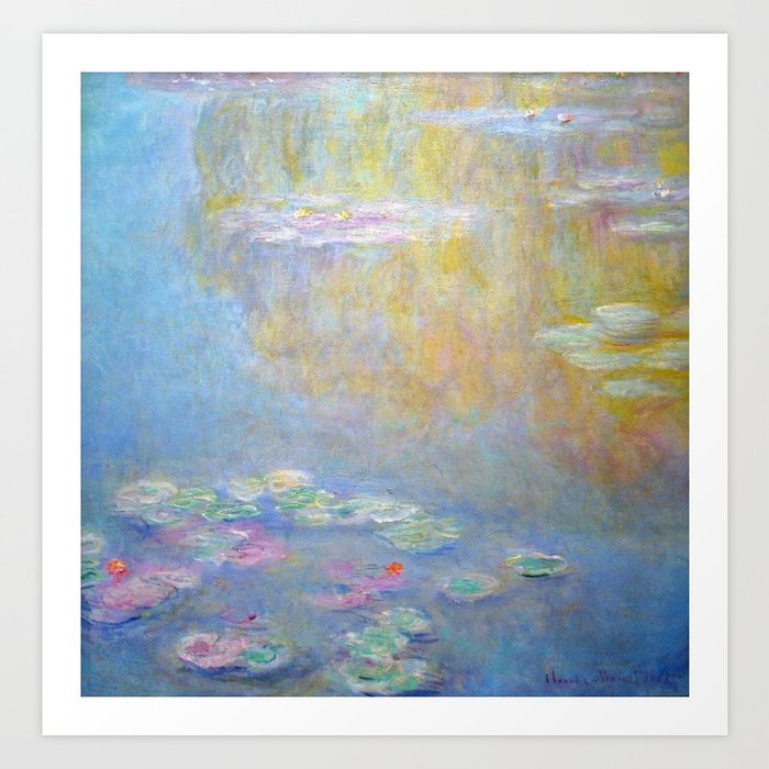 Monet water lilies 1908 Art Print