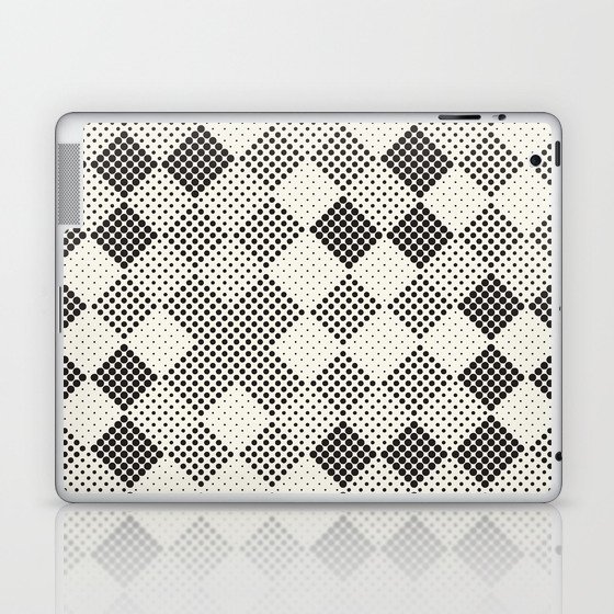 Black and Grey Rhombus Pattern Laptop & iPad Skin