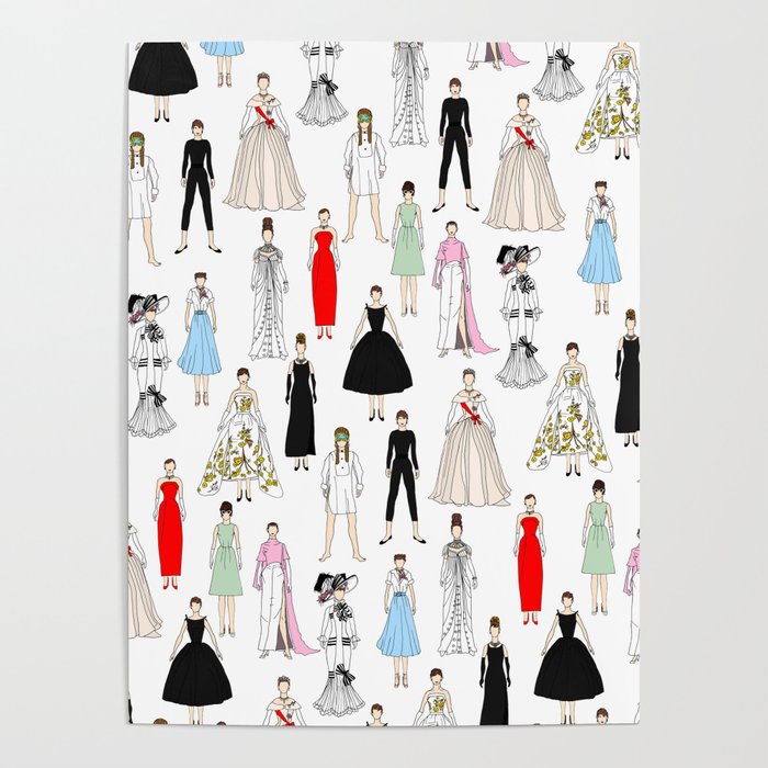 Audrey Fashion Whimsical Layout Poster