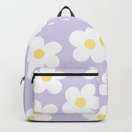 Lavender 70's Retro Flower Power Backpack