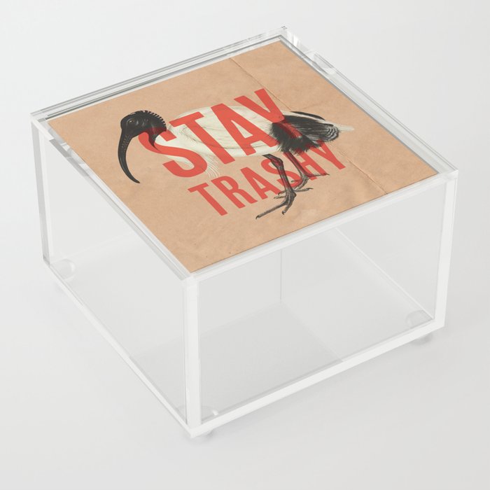 Stay Trashy Ibis Acrylic Box