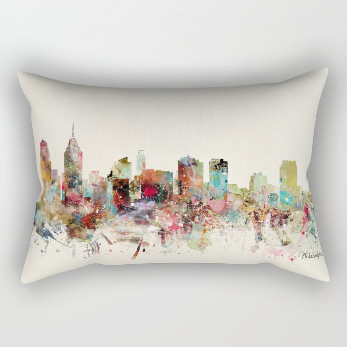 philadelphia skyline Rectangular Pillow