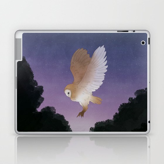 Flight - Owl Illustration Laptop & iPad Skin