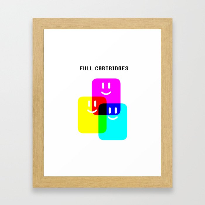 CMYK Full Cartridges | Emoji Version Framed Art Print
