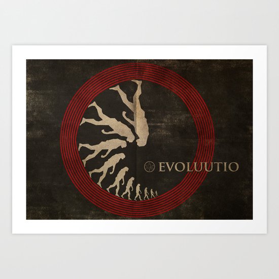 Evoluutio (Evolution) Art Print