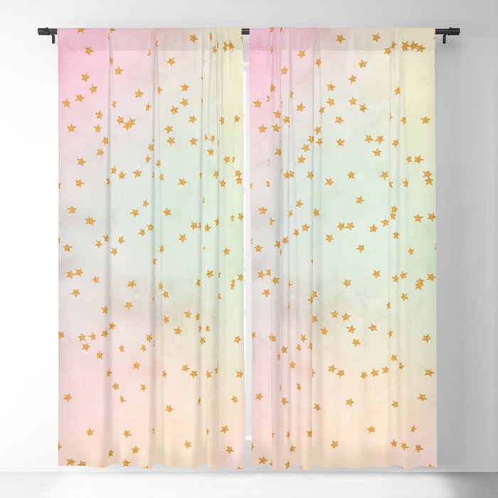 Aesthetic Sky Outer Space Retro Design Blackout Curtain