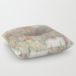 Old road map of the united states of america Floor Pillow