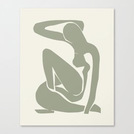 Sage Green Matisse Art, Matisse Abstract Art Decor Canvas Print