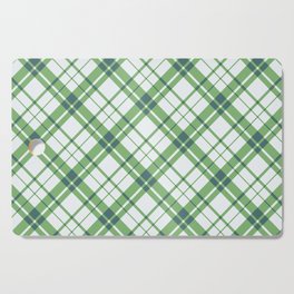 Green diagonal gingham checked Cutting Board