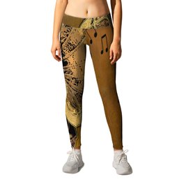 His Master's voice Leggings | Gramaphone, Musicnotes, Valzart, Dog, Concept, Digital, Vintage, Music, Typography, Graphicdesign 