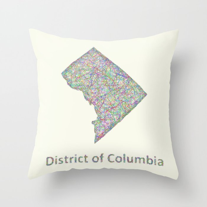 DC map Throw Pillow