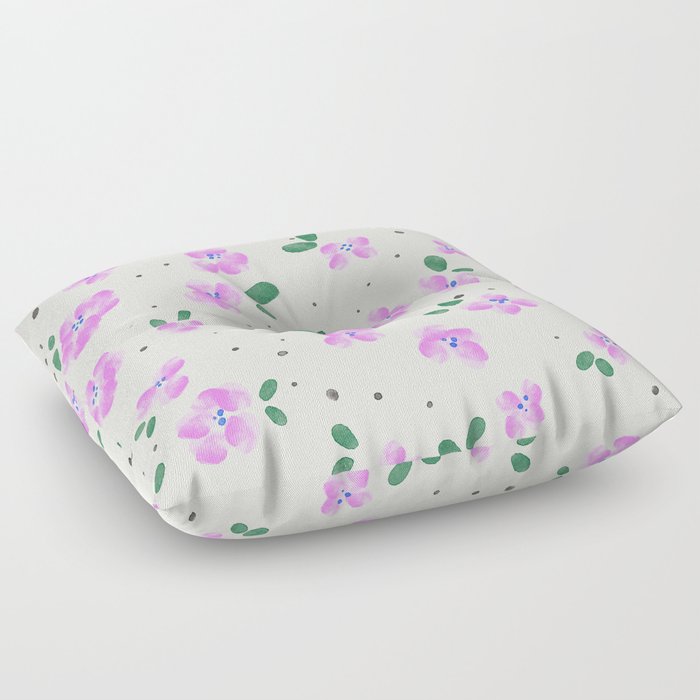 Vintage Floral Ditsy Pattern Floor Pillow