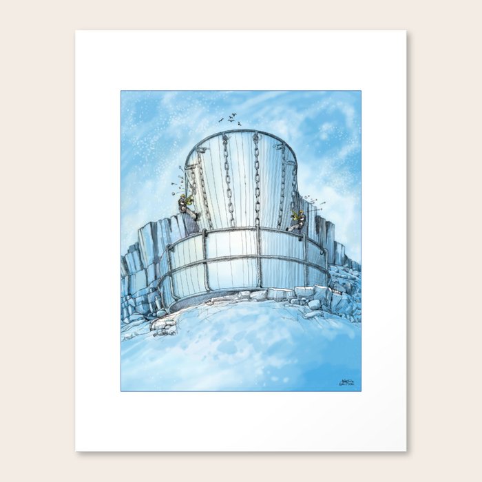 Disc Golf Fantasy Art Ice Basket Canvas Print by John Dorn Disc Golf