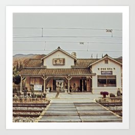 Small country train station Art Print