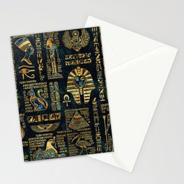 Ancient Egyptian Hieroglyph Sphinx Pyramid Stationery Card
