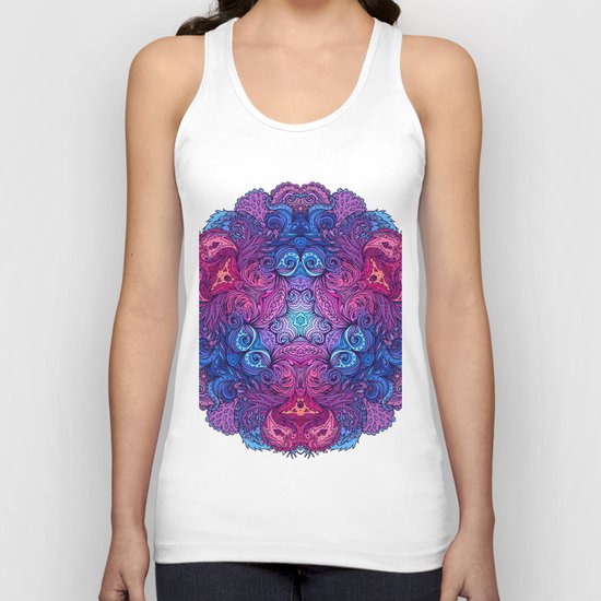 Purple & Blue Indian Mandala Unisex Tank Top