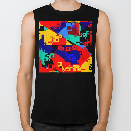 Key Lock Abstract Biker Tank