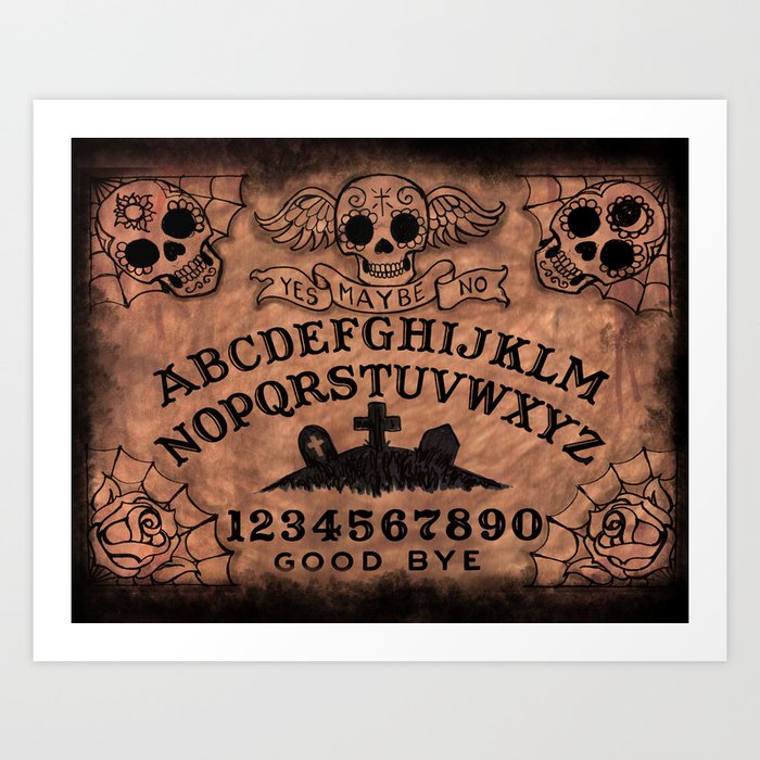 Sugar Skull Ouija Board Art Print By Shayneofthedead Society6 Download hd wallpapers tagged with ouija from page 1 of hdwallpapers.in in hd, 4k resolutions. sugar skull ouija board art print by shayneofthedead