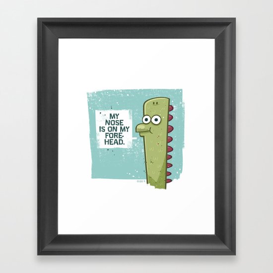 Forehead Nose Framed Art Print