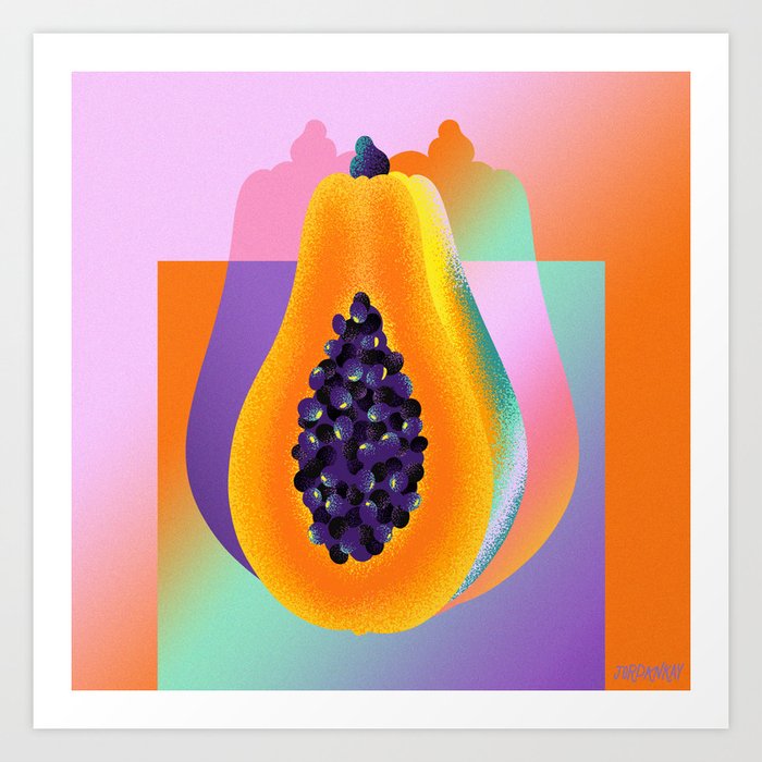 Papaya Gradients Art Print