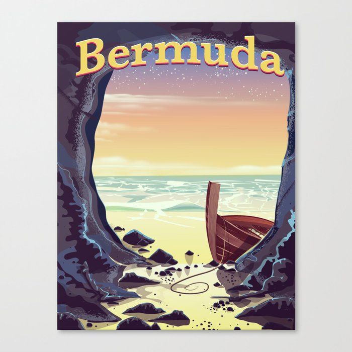 Bermuda Pirate Cave Canvas Print